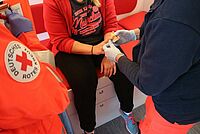 Verletztenversorgung in der Sanitätsstation
